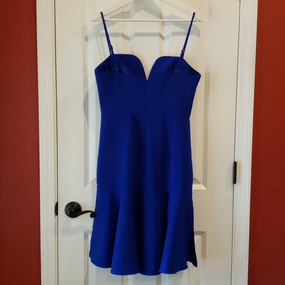MILLY Blue Italian Cady Fit & Flare Kelly Dress 8 - Picture 7 of 14